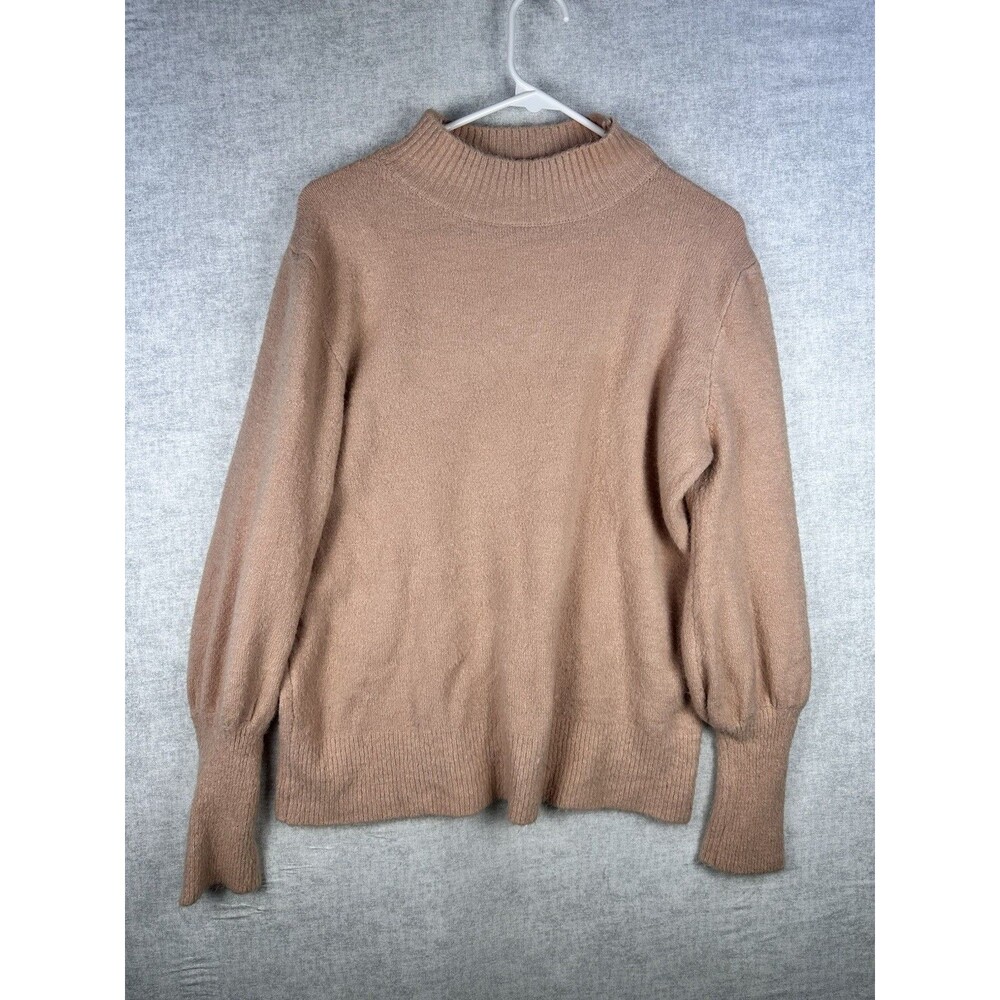 Jon & Anna Contemporary Womens Rose Taupe Mock Sweater Dolman Sleeve Size Large
